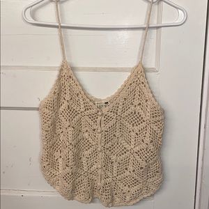 Knit crochet top size medium